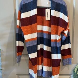 Women's Colorful Striped Cardigan